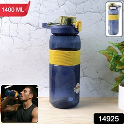 Sports Water Bottle 1400ml – Leakproof Flip Lock Lid with Straw