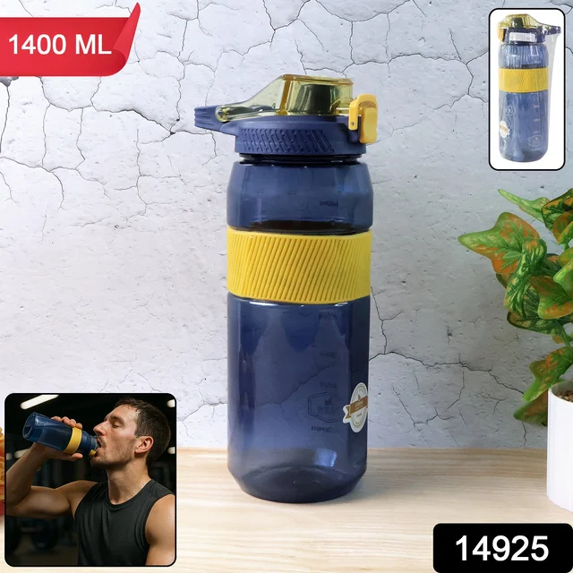 Sports Water Bottle 1400ml – Leakproof Flip Lock Lid with Straw