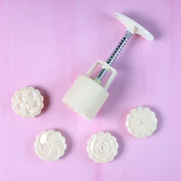 Spring Press Cookie Mold Set – 4 Floral Designs for Easy Baking