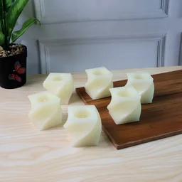 Square LED Flameless Candles – Set of 6 for Home Decor & Pooja