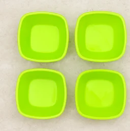 Square Plastic Bowl Set – Unbreakable & Food Safe (Pack of 4) | Jiaqi
