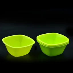 Square Plastic Bowl Set – Unbreakable & Food Safe (Pack of 4) | Jiaqi