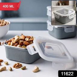 Square Stainless Steel Food Storage Container – 400ml Airtight