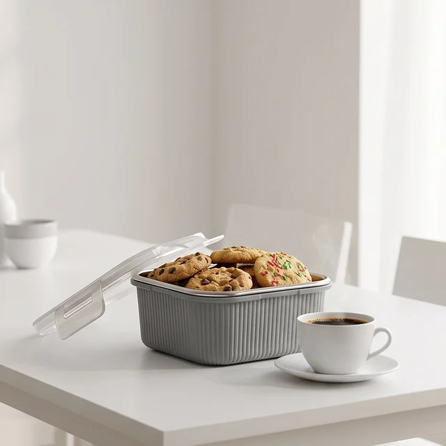 Square Stainless Steel Food Storage Container – 400ml Airtight