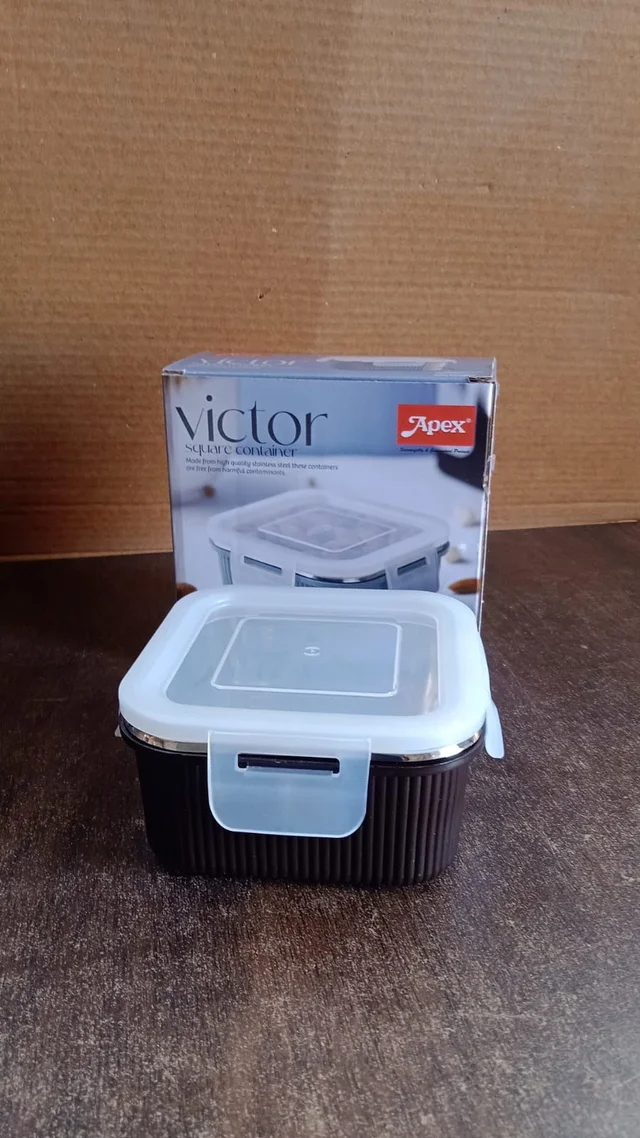 Square Stainless Steel Food Storage Container – 400ml Airtight
