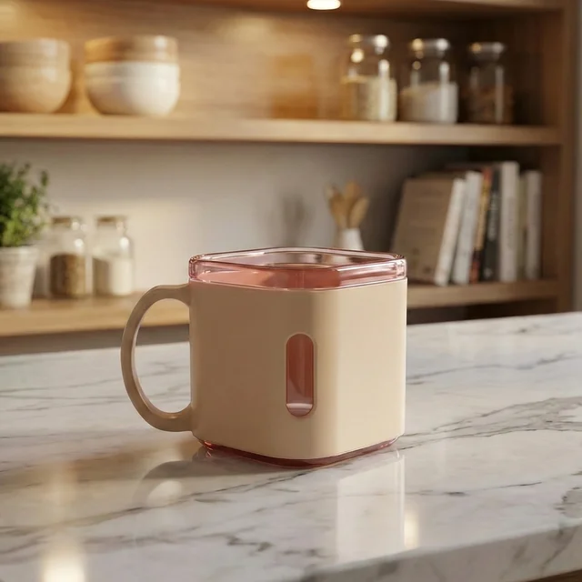 Square Tea Cup Set – Premium 6-Piece Lightweight 150ml