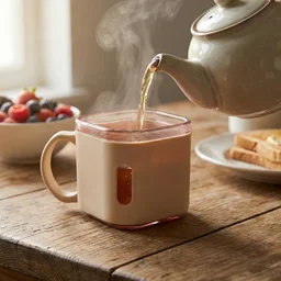 Square Tea Cup Set – Premium 6-Piece Lightweight 150ml