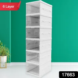 Stackable Storage Cart – 6-Layer Foldable Organizer | Organivo