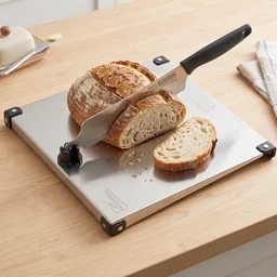 Stainless Steel 2 in 1 Cut and Chop Board with Knife and Sharpener...