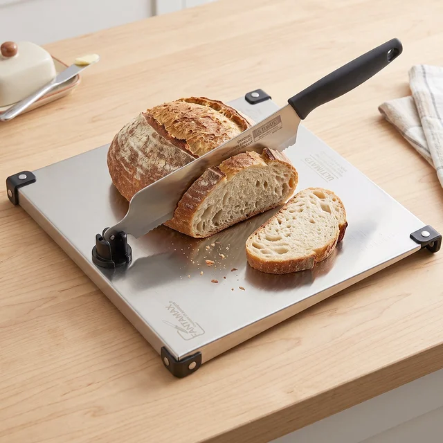 Stainless Steel 2 in 1 Cut and Chop Board with Knife and Sharpener...