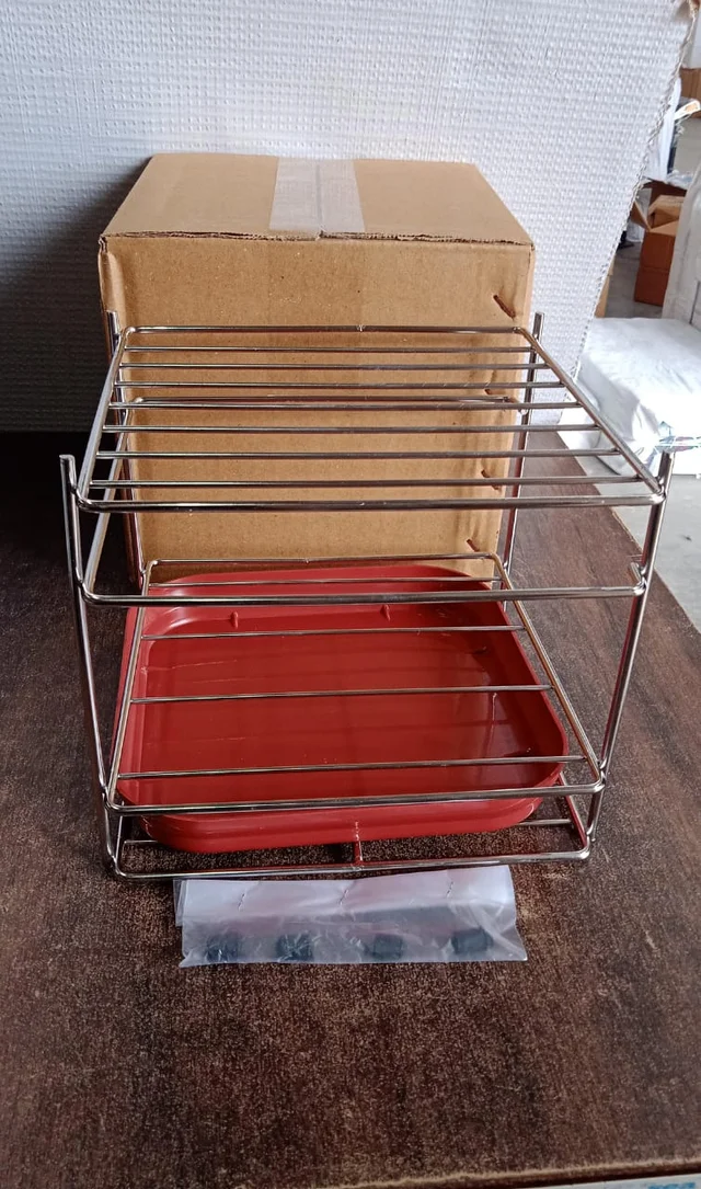 Stainless Steel 2-Tier Kitchen Utensil Storage Stand – Durable & Space-Saving
