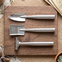 Stainless Steel 3 in 1 Garden Hand Tool Set Spade Rake and Fork (3 Pc Set)