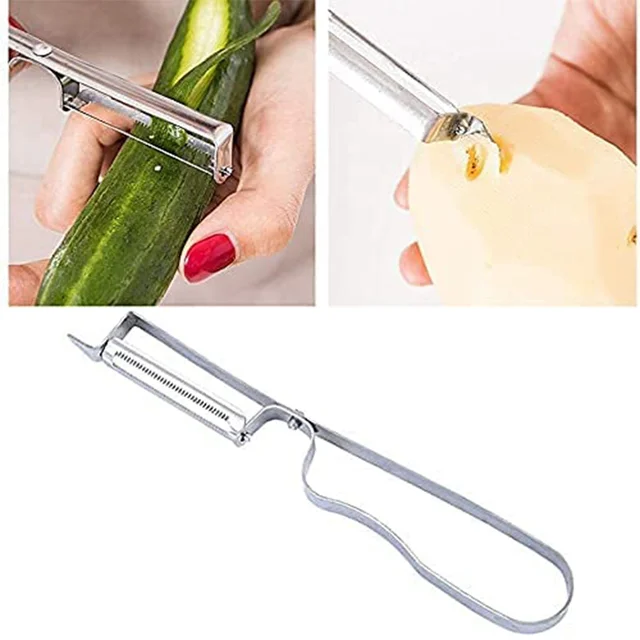 Stainless Steel 3-in-1 Vegetable Peeler Set – Precise & Versatile