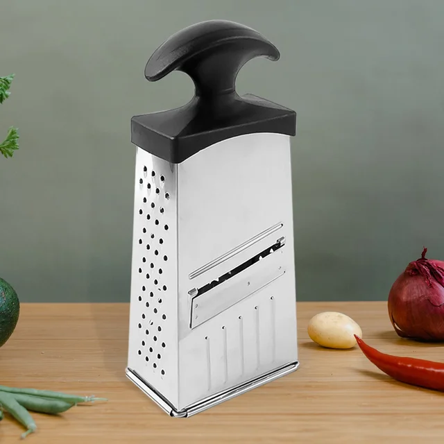 Stainless Steel 4-in-1 Grater & Slicer – Multipurpose Kitchen Tool