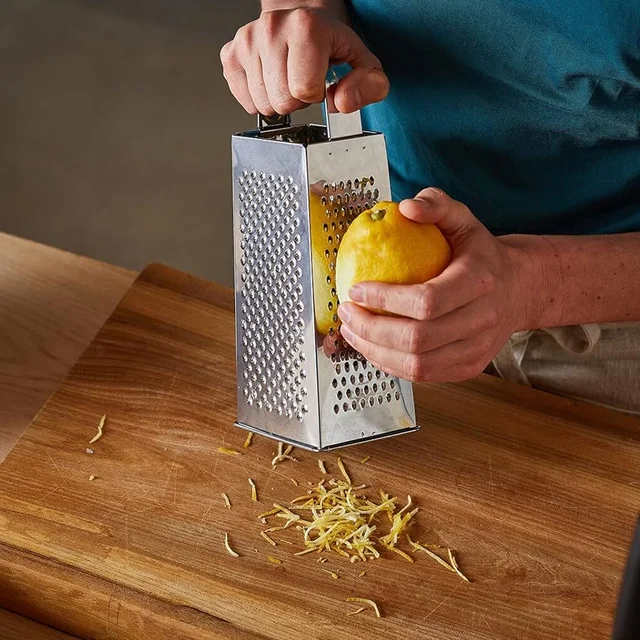 Stainless Steel 5-in-1 Grater and Slicer – Durable Kitchen Tool