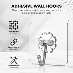 Stainless Steel Adhesive Hooks – Waterproof & Rustproof | GlimmerHome