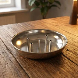 Stainless Steel Agarbatti Stand – Multi-Stick Lotus Incense Holder