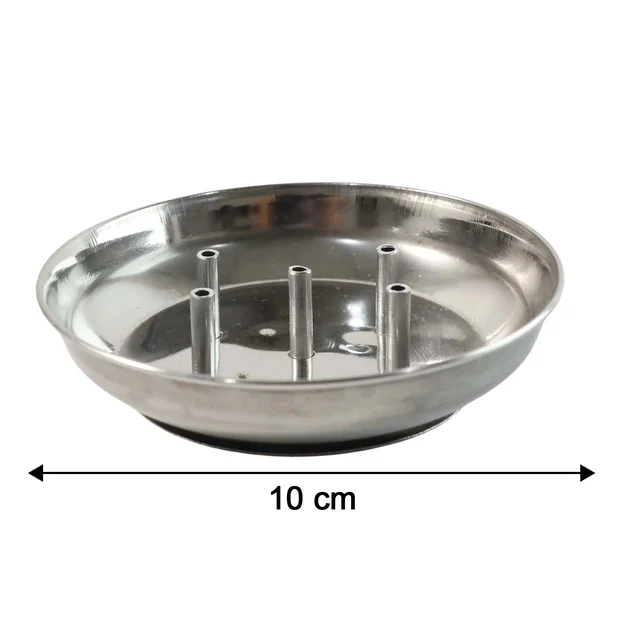 Stainless Steel Agarbatti Stand – Multi-Stick Lotus Incense Holder