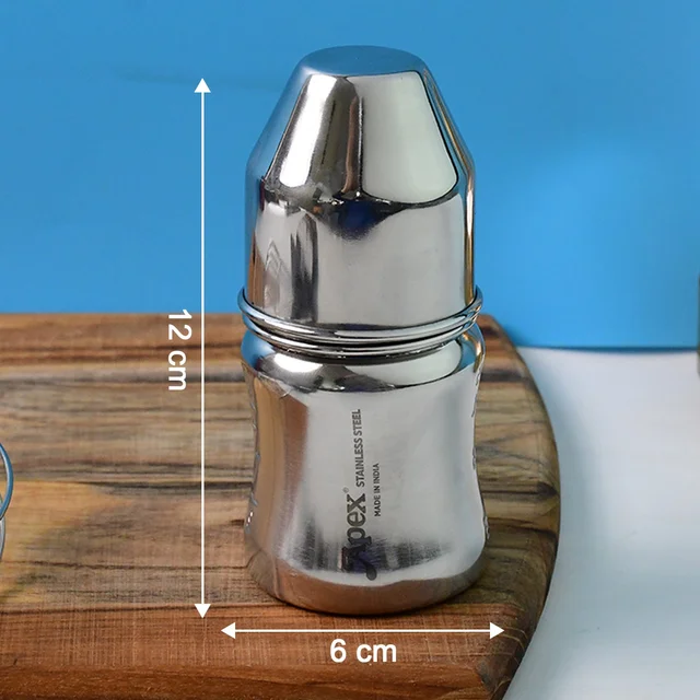 Stainless Steel Baby Feeding Bottle – Safe & Leak-Proof 125 ML