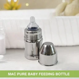 Stainless Steel Baby Feeding Bottle – Safe & Leak-Proof 125 ML