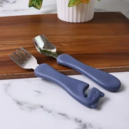 Stainless Steel Baby Spoon & Fork Set – Safe Toddler Cutlery