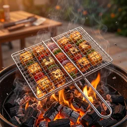 Stainless Steel BBQ Grill Mesh – Foldable & Durable for Outdoor Cooking