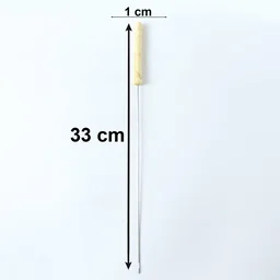 Stainless Steel BBQ Skewers – Reusable Grilling Sticks with Wooden Handle