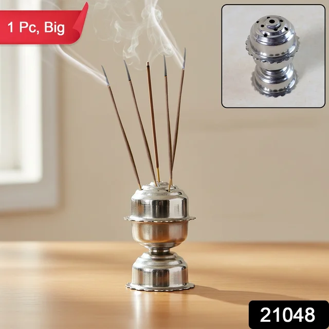 Stainless Steel Big Jasmine Agarbatti Stand – Multi-Stick Incense Holder