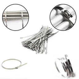 Stainless Steel Cable Ties – 100mm Rustproof 10-Pack | WipeTech