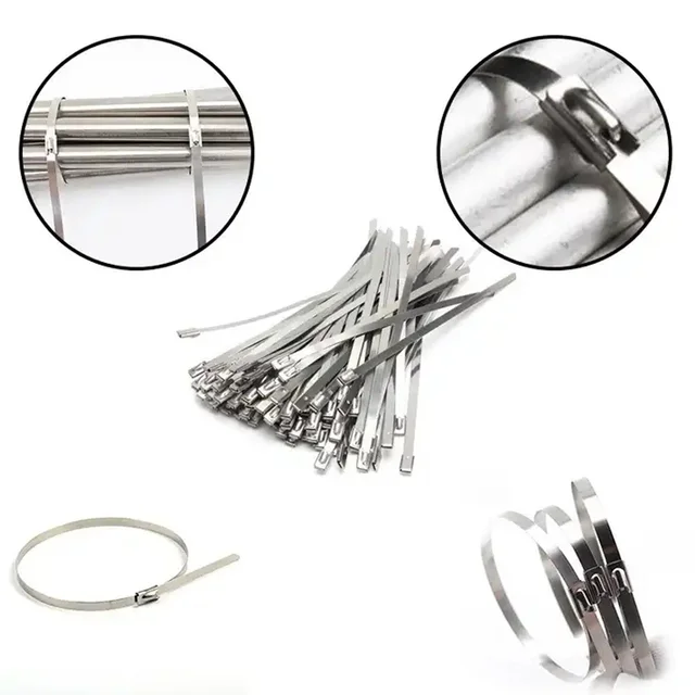 Stainless Steel Cable Ties – 100mm Rustproof 10-Pack | WipeTech
