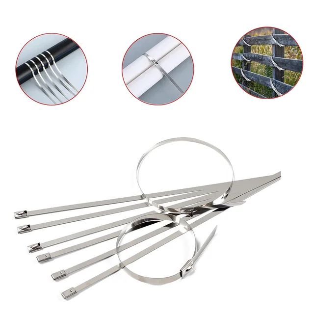 Stainless Steel Cable Ties – 100mm Rustproof 10-Pack | WipeTech