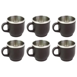Stainless Steel Cappuccino Mugs – Double Wall Insulated 100ML Set