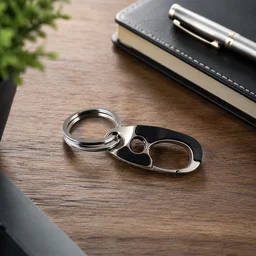 Stainless Steel Carabiner Keychain – Secure Lock & Compact Design