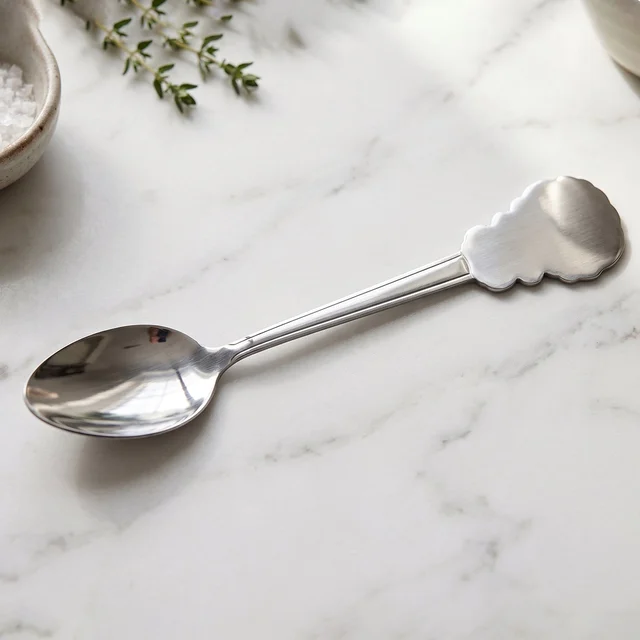 Stainless Steel Carved Handle Dinner Spoon – Elegant Design for Dining