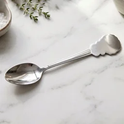 Stainless Steel Carved Handle Dinner Spoon – Elegant Design for Dining