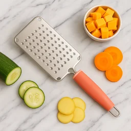Stainless Steel Cheese & Vegetable Grater – Soft Grip Handle