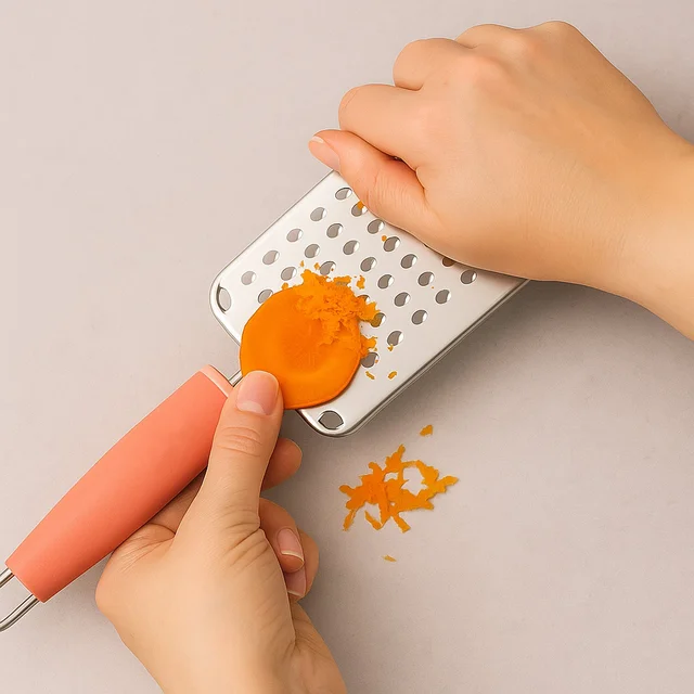 Stainless Steel Cheese & Vegetable Grater – Soft Grip Handle