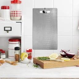 Stainless Steel Chopping Board – Durable 1.5mm Thick Cutting Surface