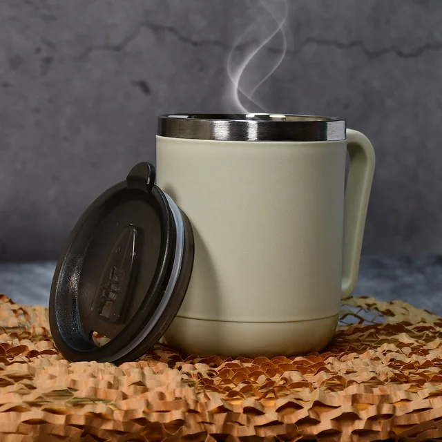Stainless Steel Coffee Mug – 400ml Double Wall | Ganesh