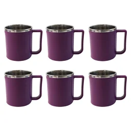 Stainless Steel Coffee Mug Set – Durable 200ML, 6 Pieces