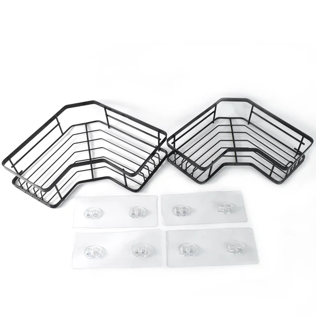 Stainless Steel Corner Shelf Organizer – Space-Saving & Durable (2 Pc)