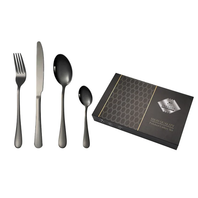 Stainless Steel Cutlery Set – 24 Pc Polished Dinnerware