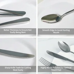 Stainless Steel Cutlery Set – 24 Pc Polished Dinnerware