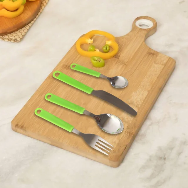 Stainless Steel Cutlery Set – 24 Pieces with Rotating Stand