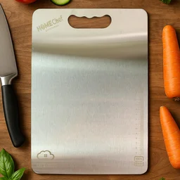 Stainless Steel Cutting Board – Rustproof with Handle 229x330mm
