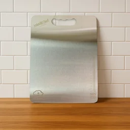 Stainless Steel Cutting Board – Rustproof with Handle 229x330mm