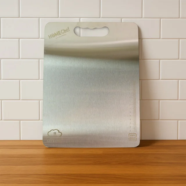 Stainless Steel Cutting Board – Rustproof with Handle 229x330mm