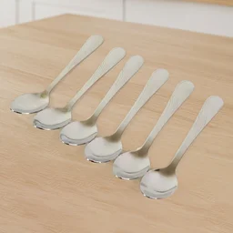 Stainless Steel Dining Spoon Set – Durable 6-Piece Collection