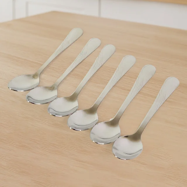 Stainless Steel Dining Spoon Set – Durable 6-Piece Collection