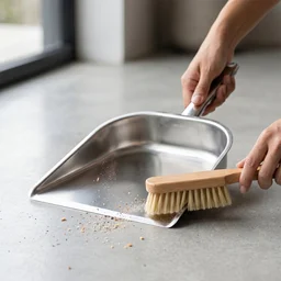 Stainless Steel Dustpan – Heavy Duty Cleaning Tool with Handle